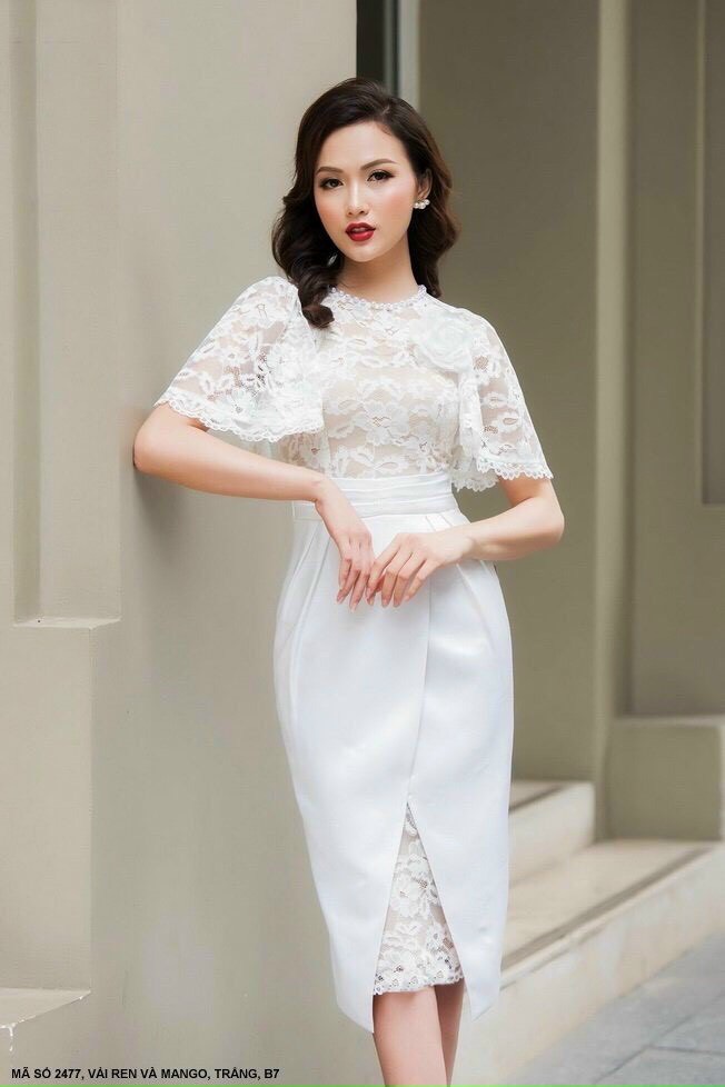 Đầm Thun Phối Ren Sang Trọng - D2477